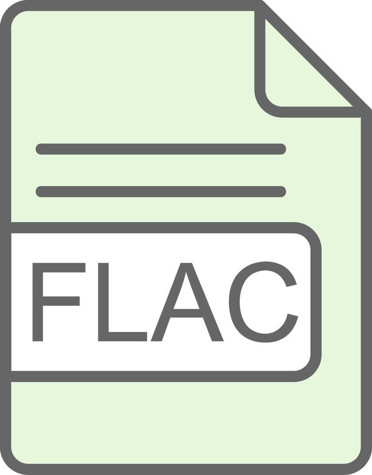 flac archivo formato relleno icono diseño vector