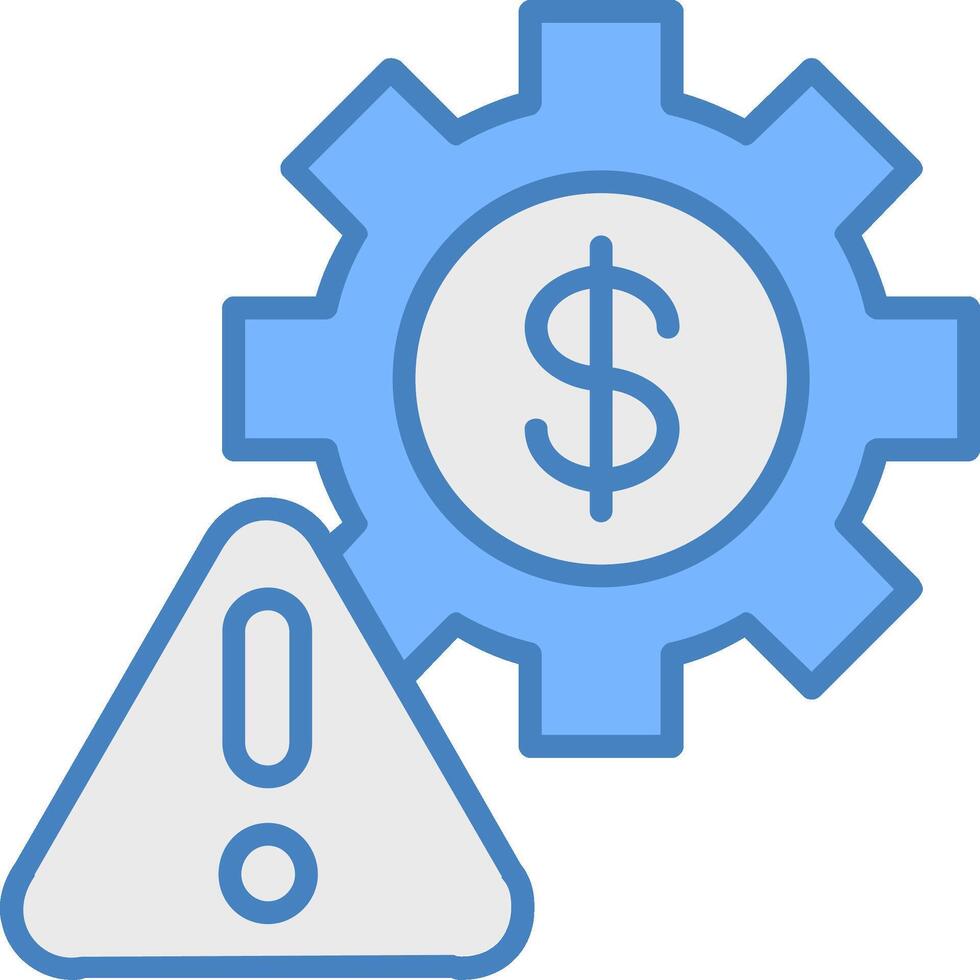 Factory Line Filled Blue Icon vector
