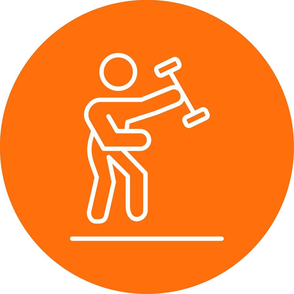 Exercise Multi Color Circle Icon vector