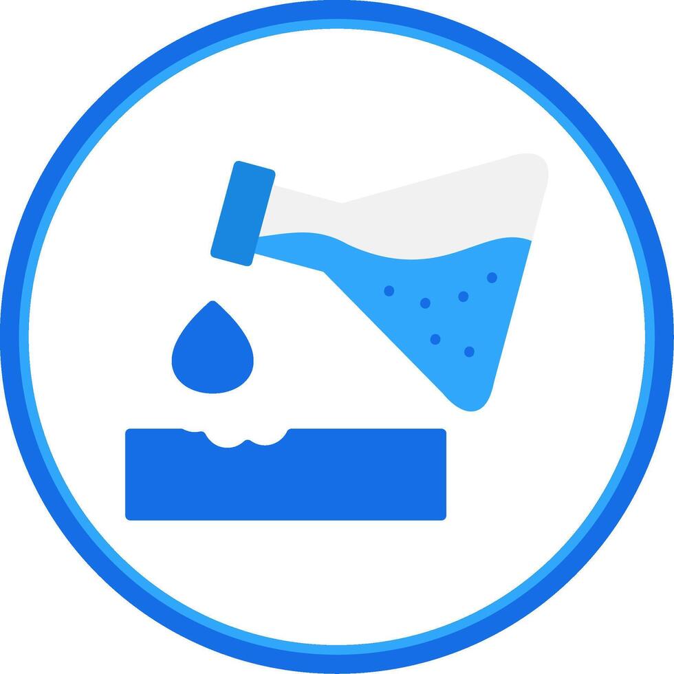 Corrosive Flat Circle Icon vector