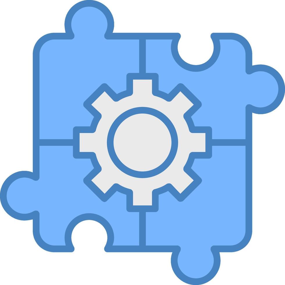 fósil combustibles línea lleno azul icono vector