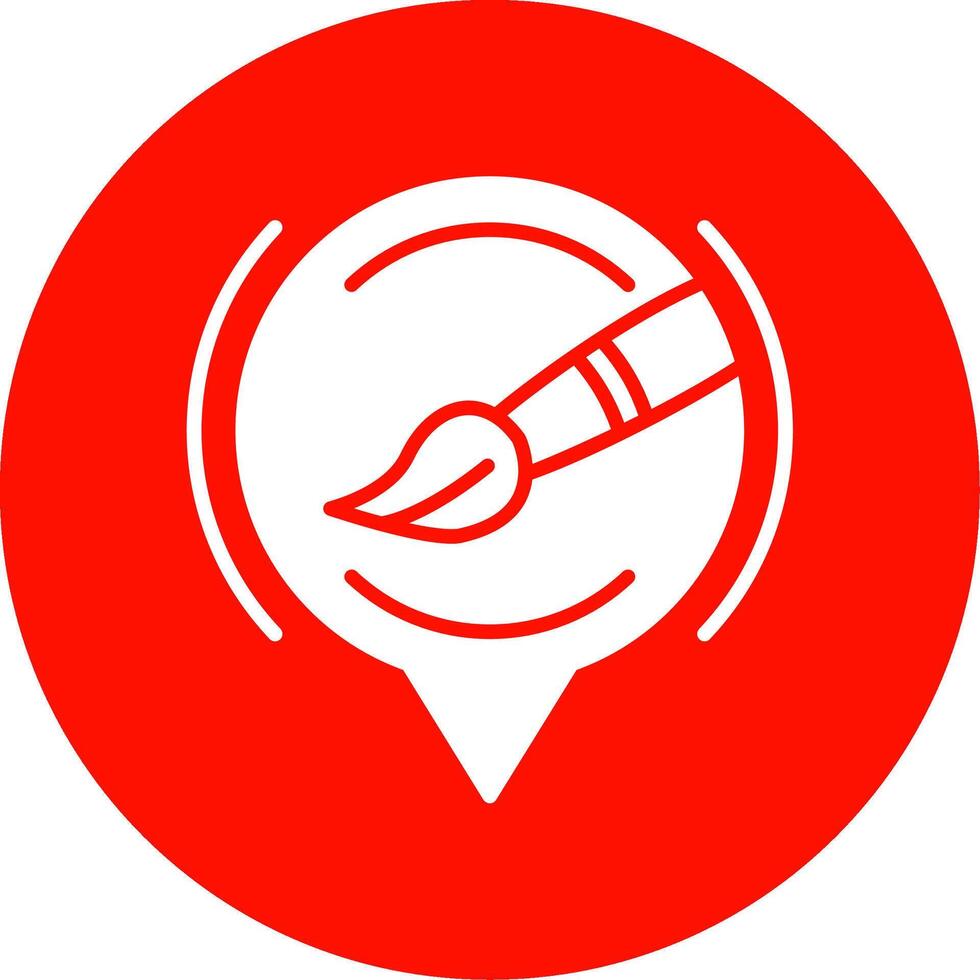 Brush Multi Color Circle Icon vector
