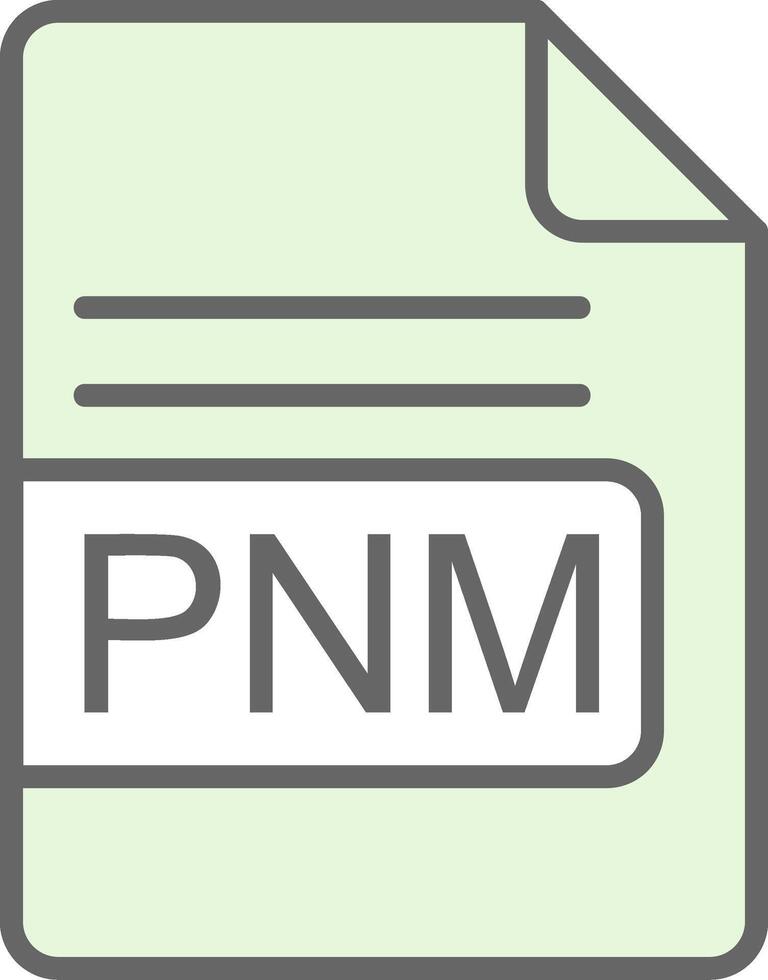 pnm archivo formato relleno icono diseño vector