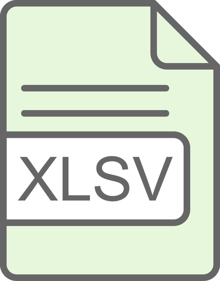 xlsv archivo formato relleno icono diseño vector