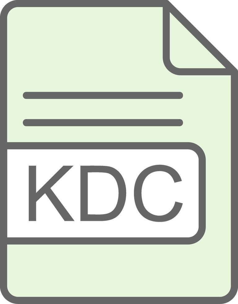 kcc archivo formato relleno icono diseño vector