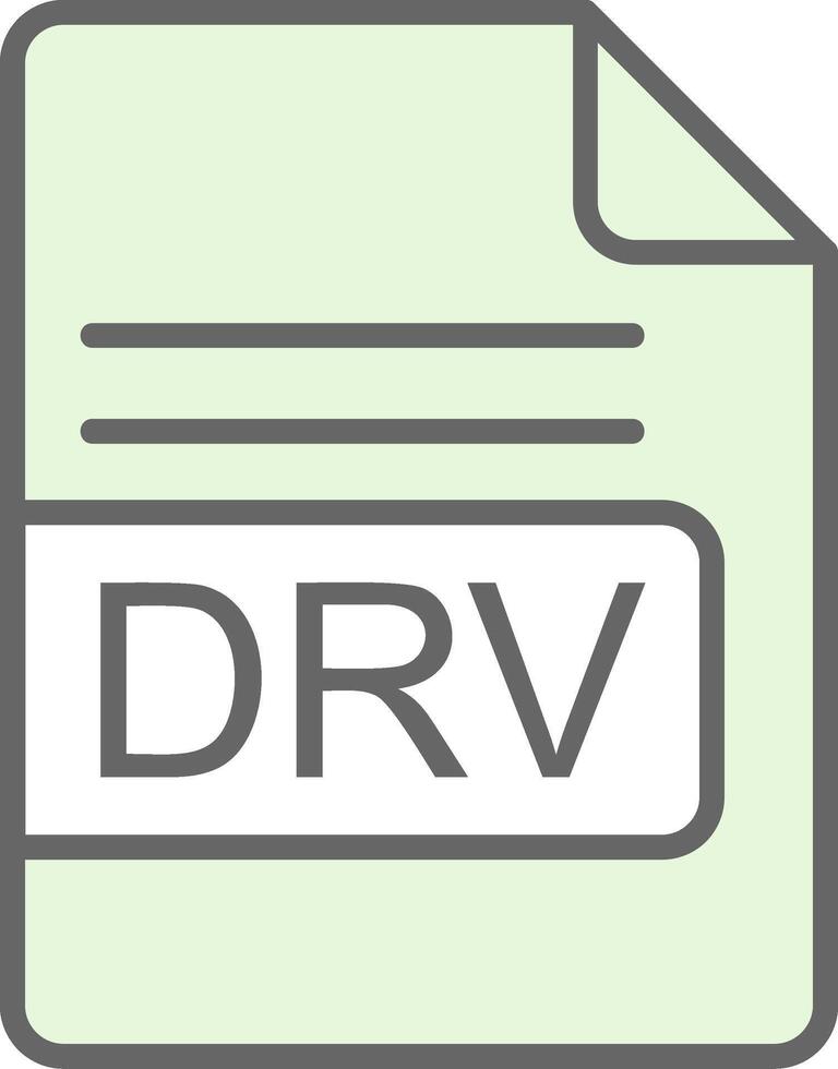 DRV File Format Fillay Icon Design vector