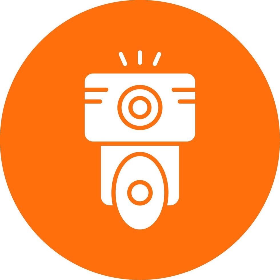 Camera Flash Multi Color Circle Icon vector