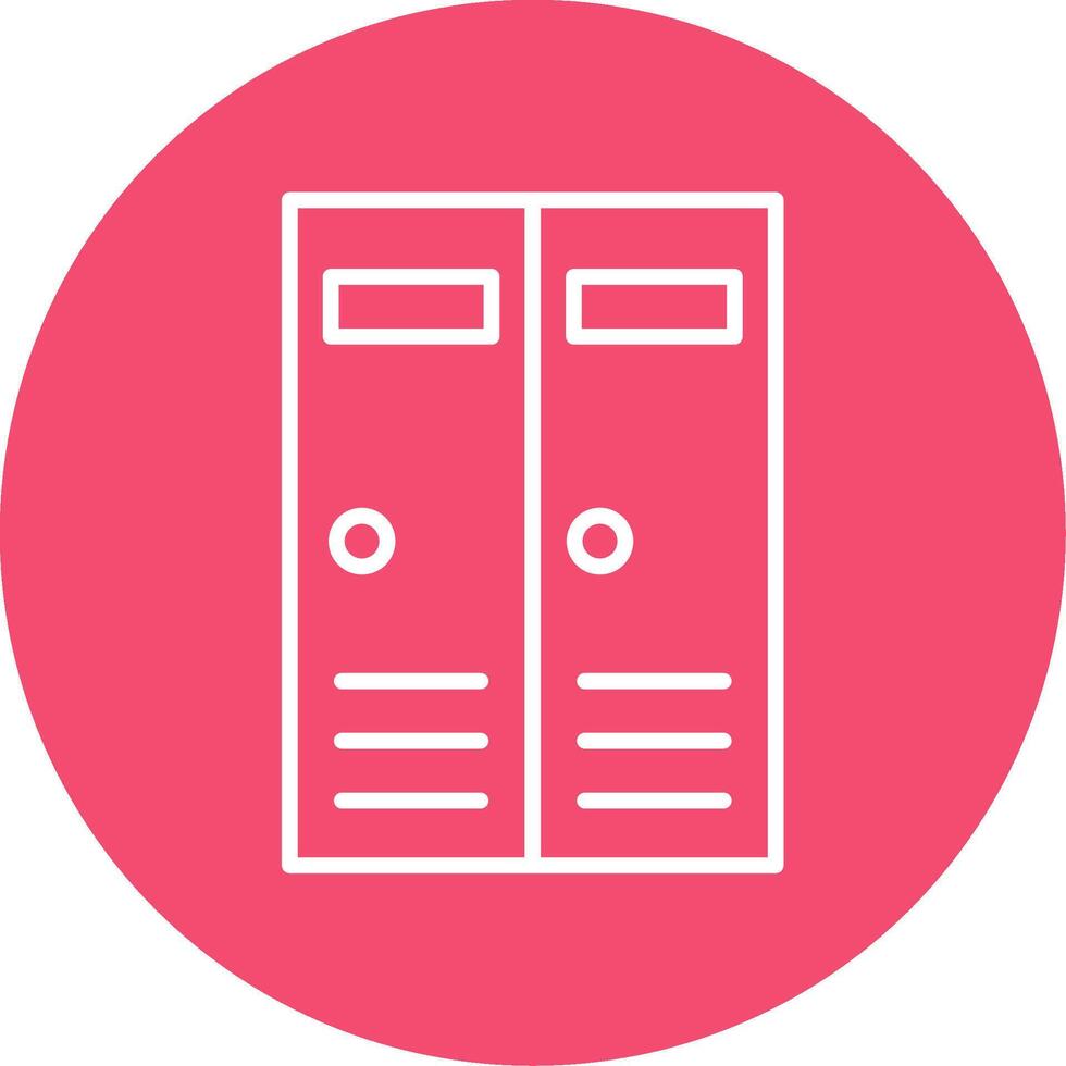 Lockers Multi Color Circle Icon vector