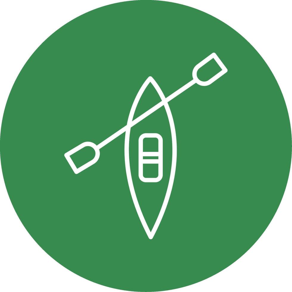 Canoe Multi Color Circle Icon vector