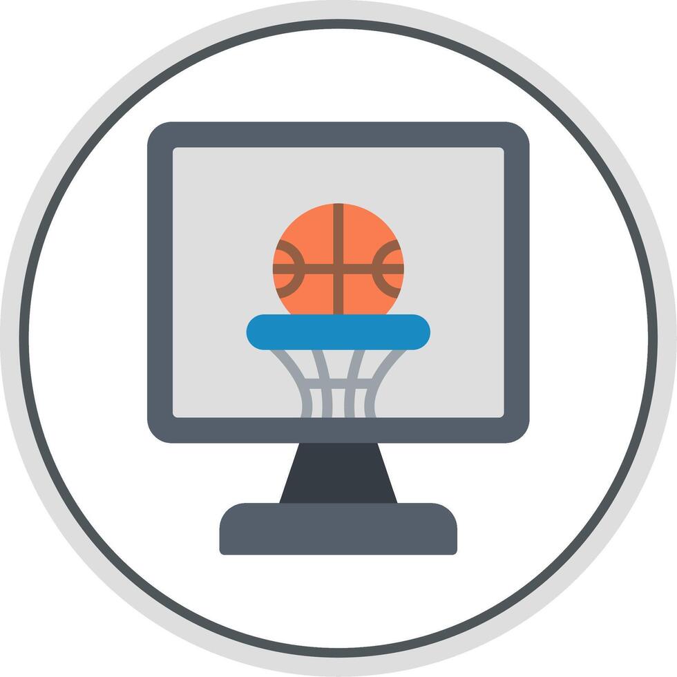 Basketball Flat Circle Icon vector