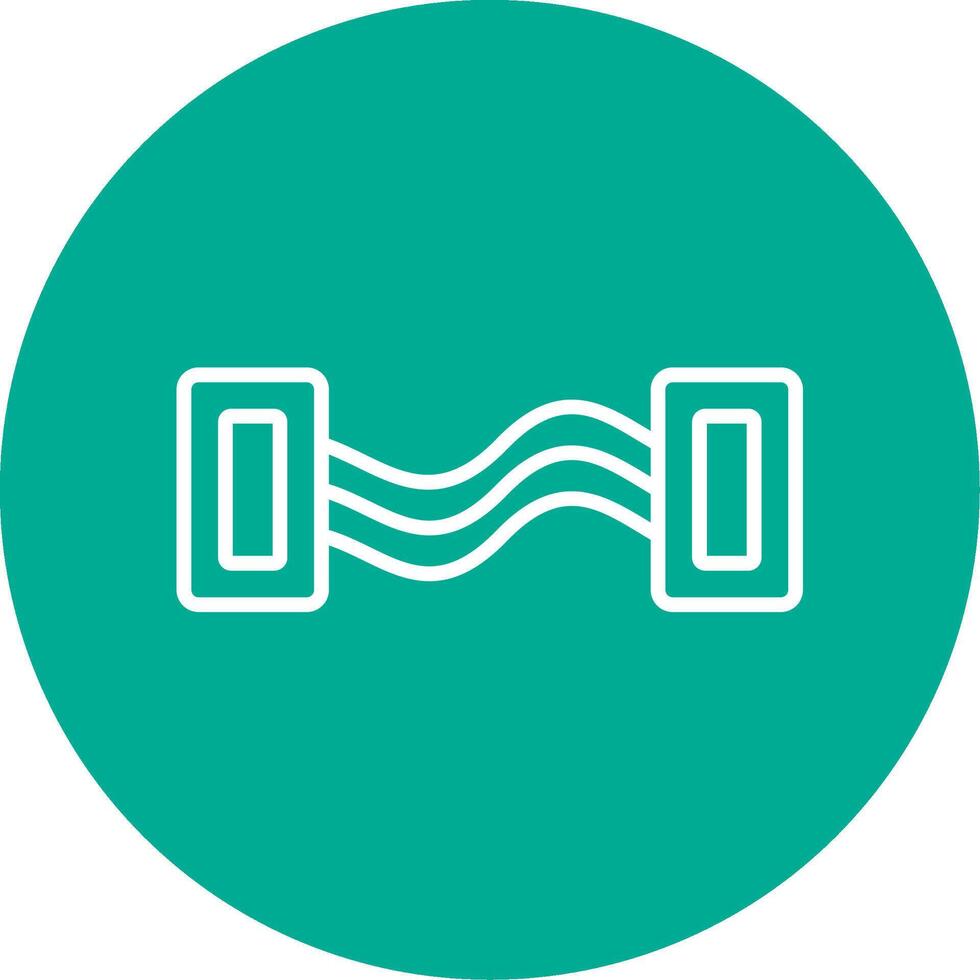 Chest Expander Multi Color Circle Icon vector