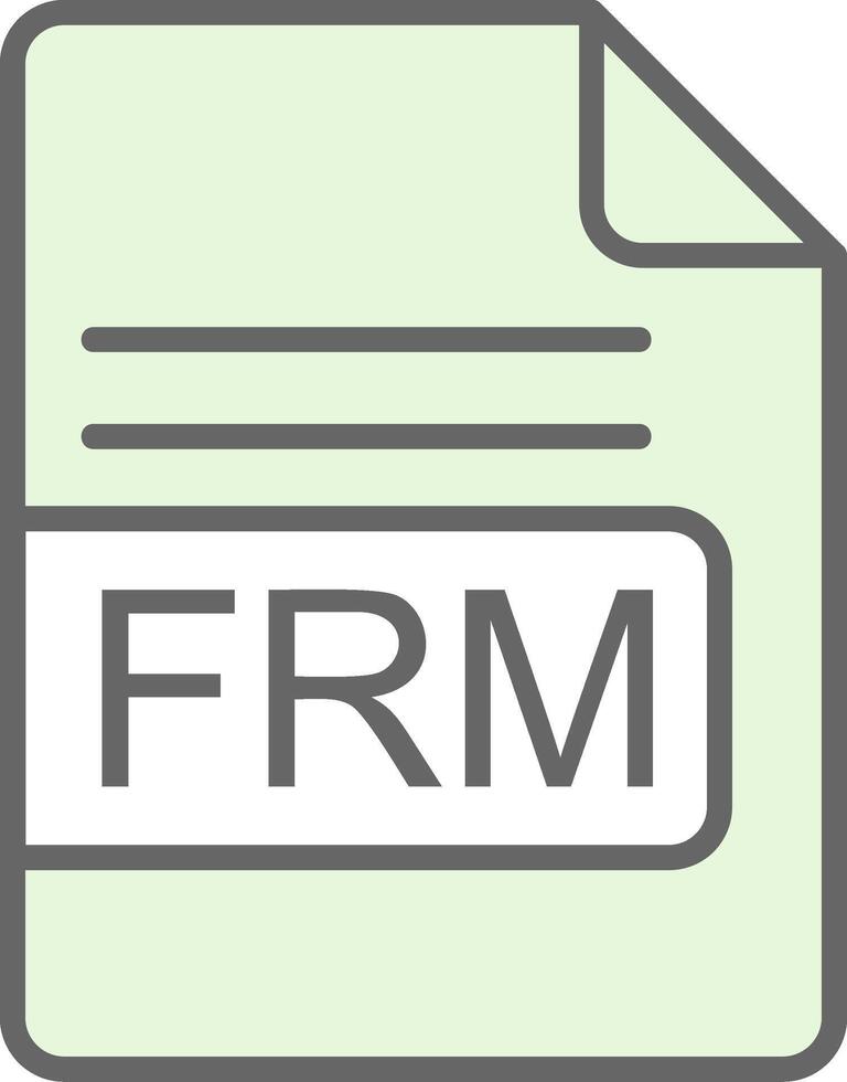 FRM File Format Fillay Icon Design vector