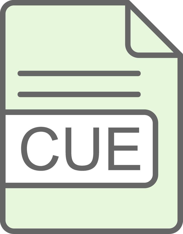 CUE File Format Fillay Icon Design vector
