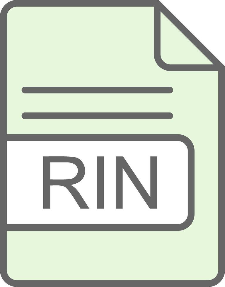 RIN File Format Fillay Icon Design vector