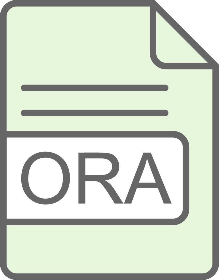 ORA File Format Fillay Icon Design vector
