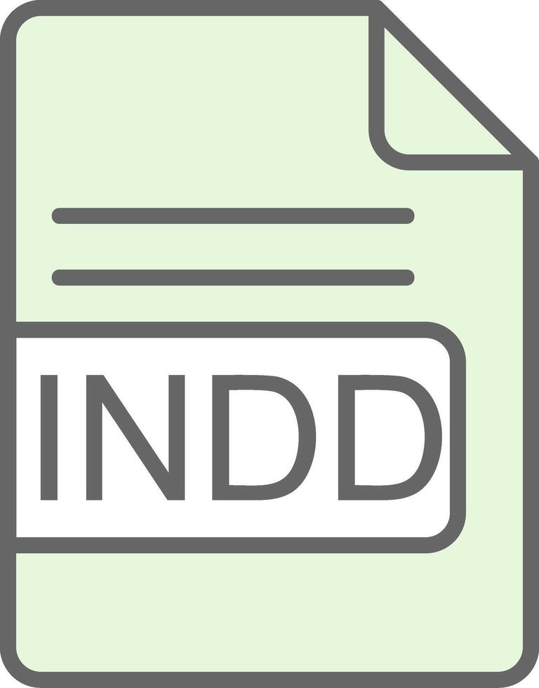 INDD File Format Fillay Icon Design vector