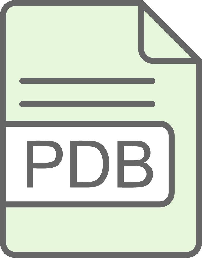 pdb archivo formato relleno icono diseño vector