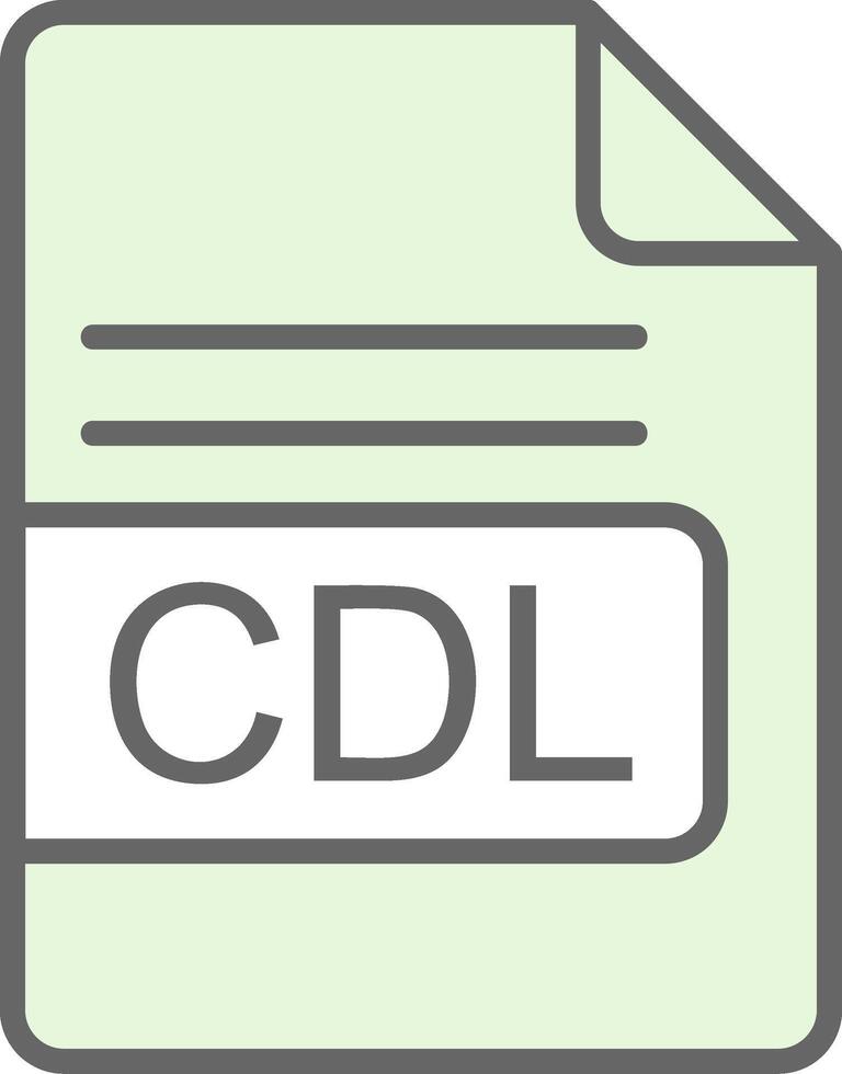 CDL archivo formato relleno icono diseño vector
