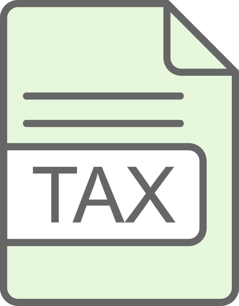 TAX File Format Fillay Icon Design vector