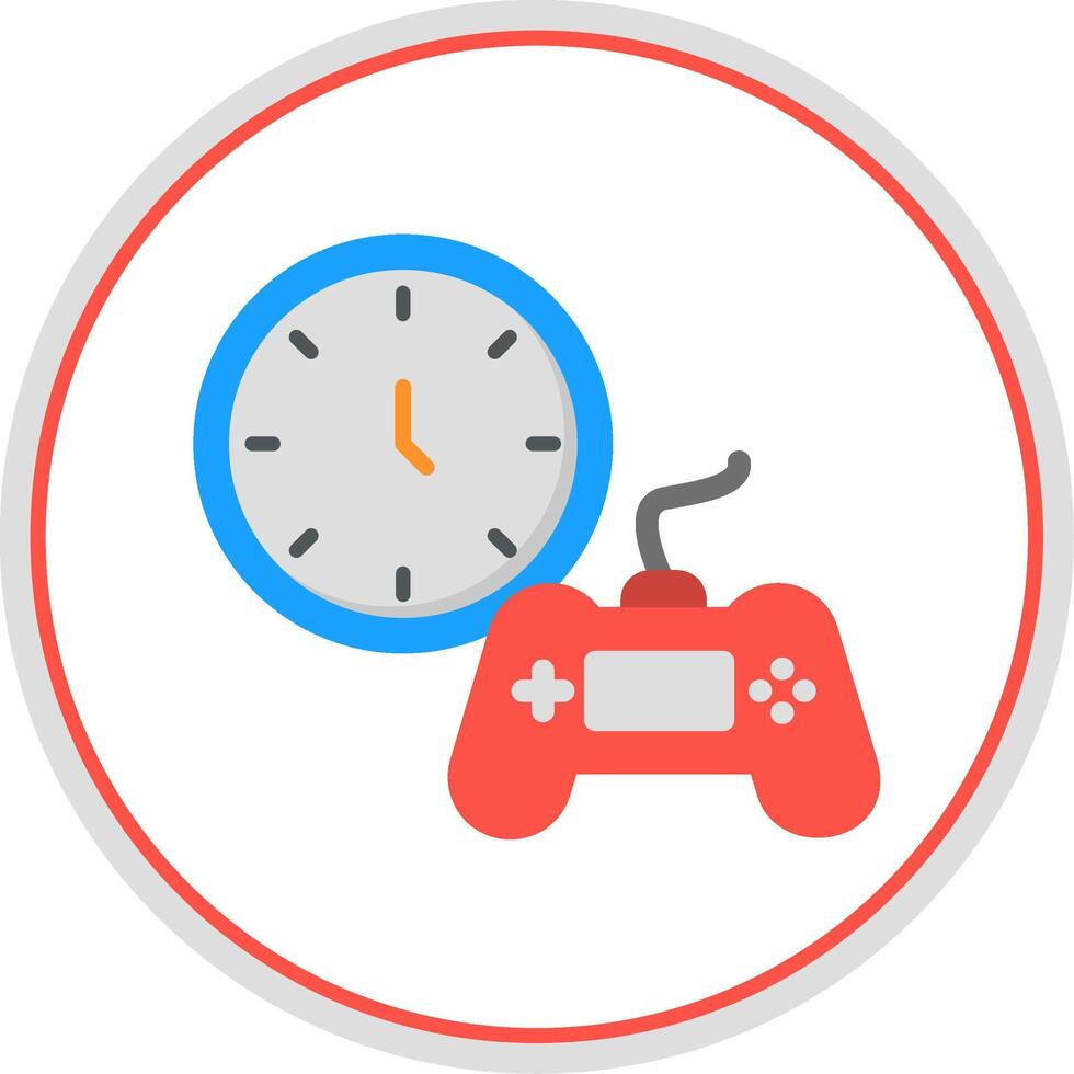 Time Flat Circle Icon vector