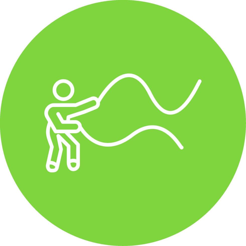 Battle Rope Multi Color Circle Icon vector