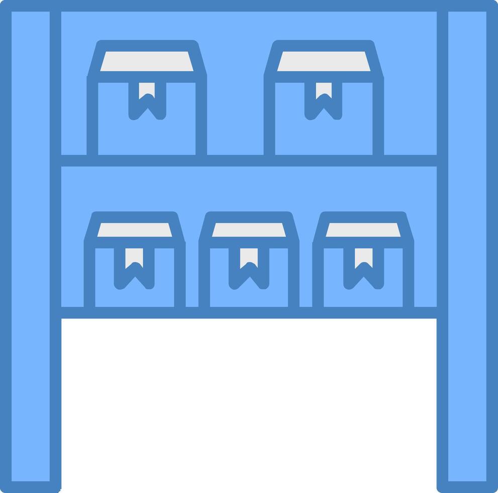 Storage Line Filled Blue Icon vector