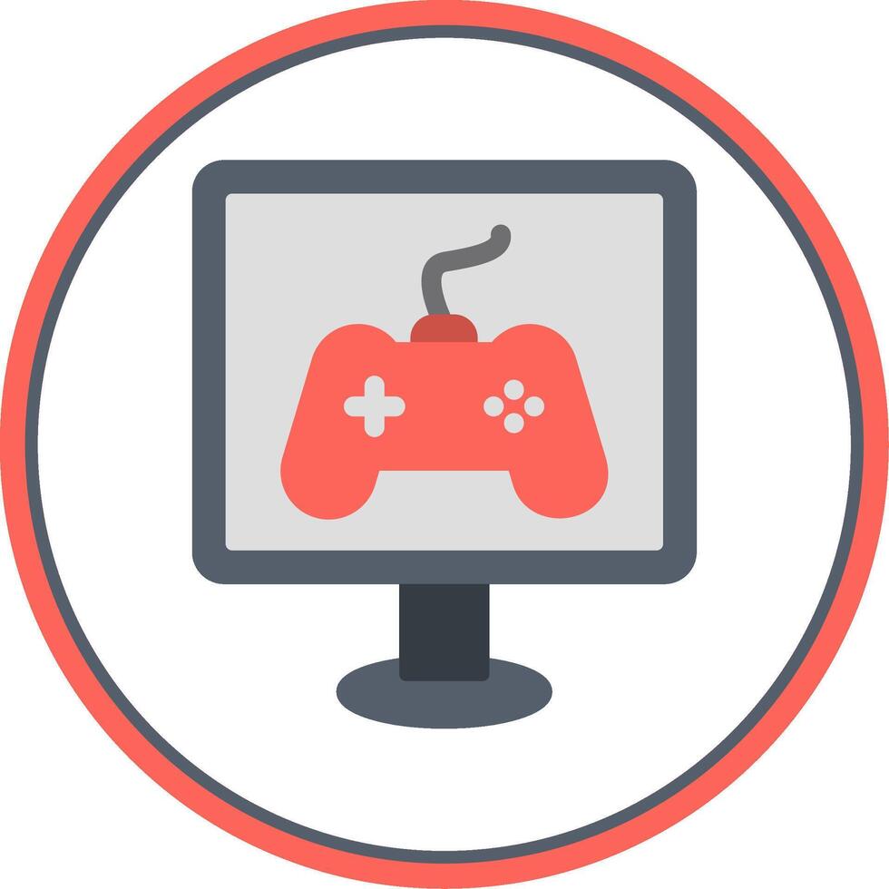 Gaming Flat Circle Icon vector