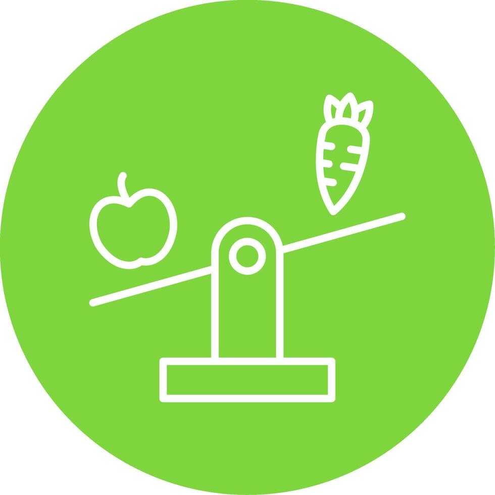 Balanced Diet Multi Color Circle Icon vector