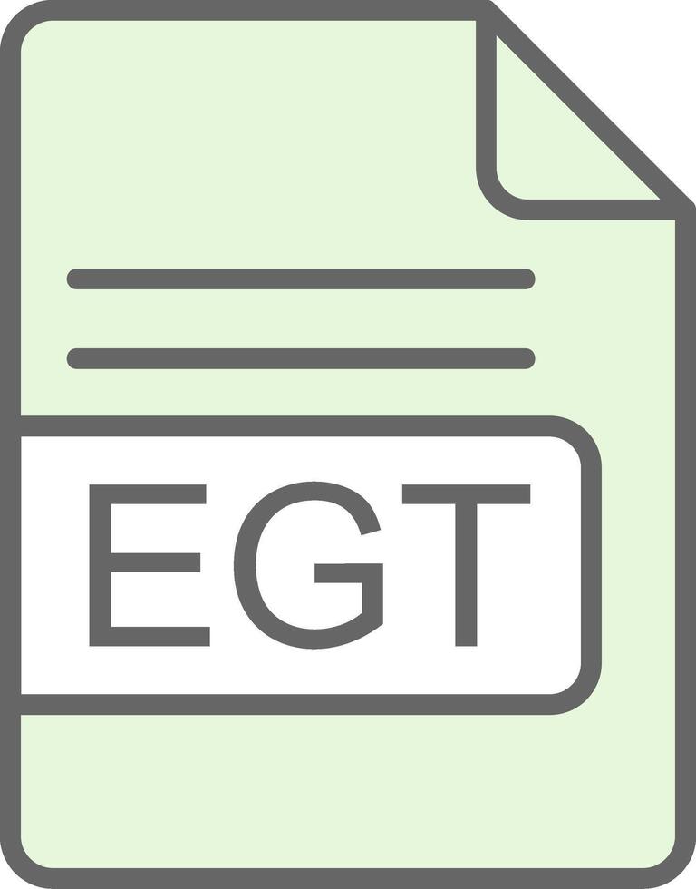 EGT File Format Fillay Icon Design vector