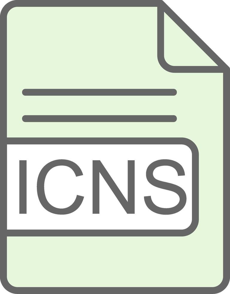 ICNS File Format Fillay Icon Design vector