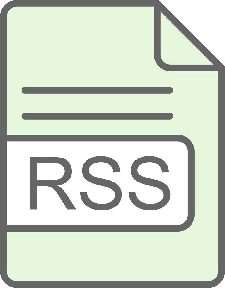 RSS File Format Fillay Icon Design vector