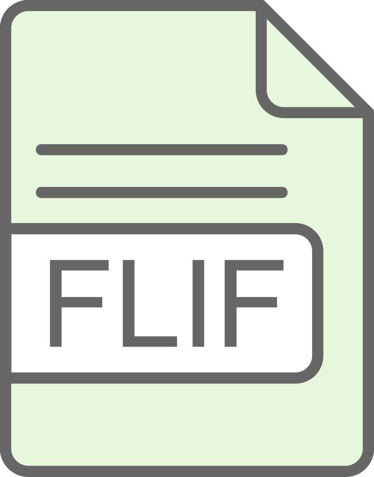 FLIF File Format Fillay Icon Design vector