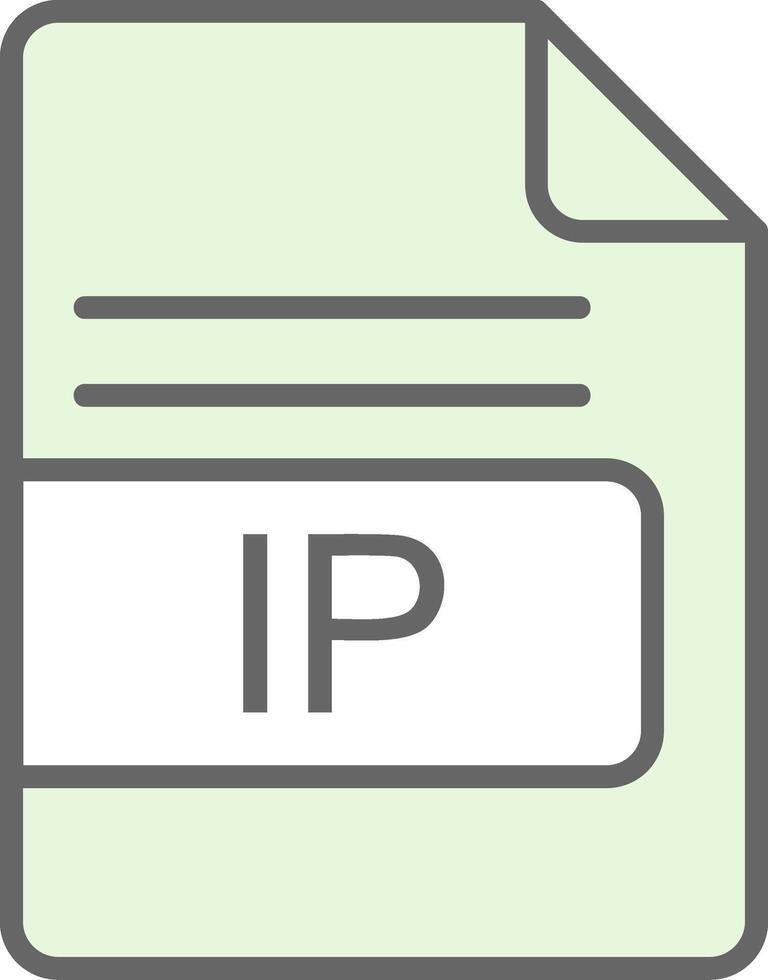IP File Format Fillay Icon Design vector