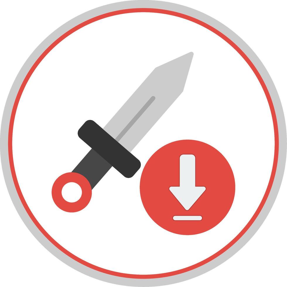 Weapon Flat Circle Icon vector