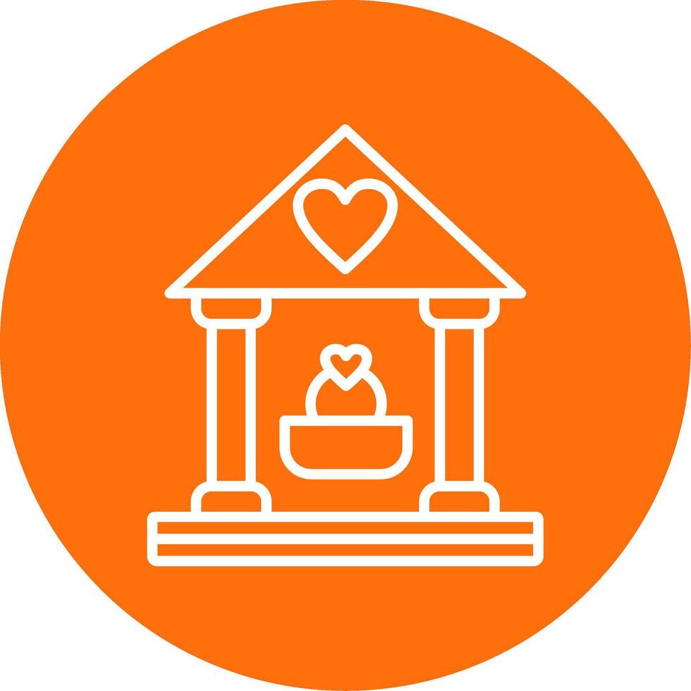 Hall Multi Color Circle Icon vector