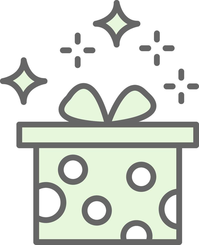 regalo caja relleno icono diseño vector