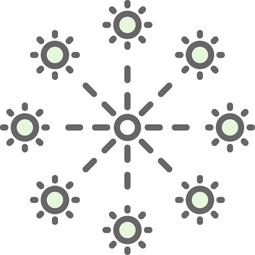 Firework Fillay Icon Design vector