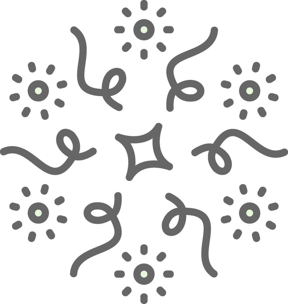 Firework Fillay Icon Design vector