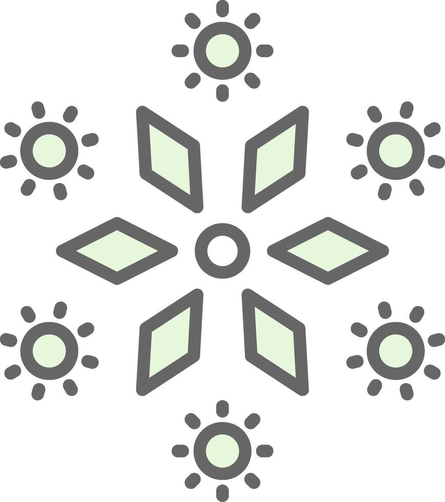 Firework Fillay Icon Design vector