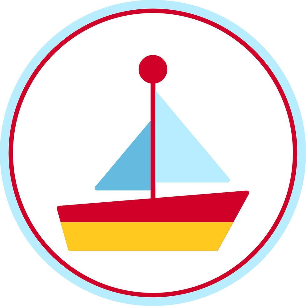 Boat Flat Circle Icon vector