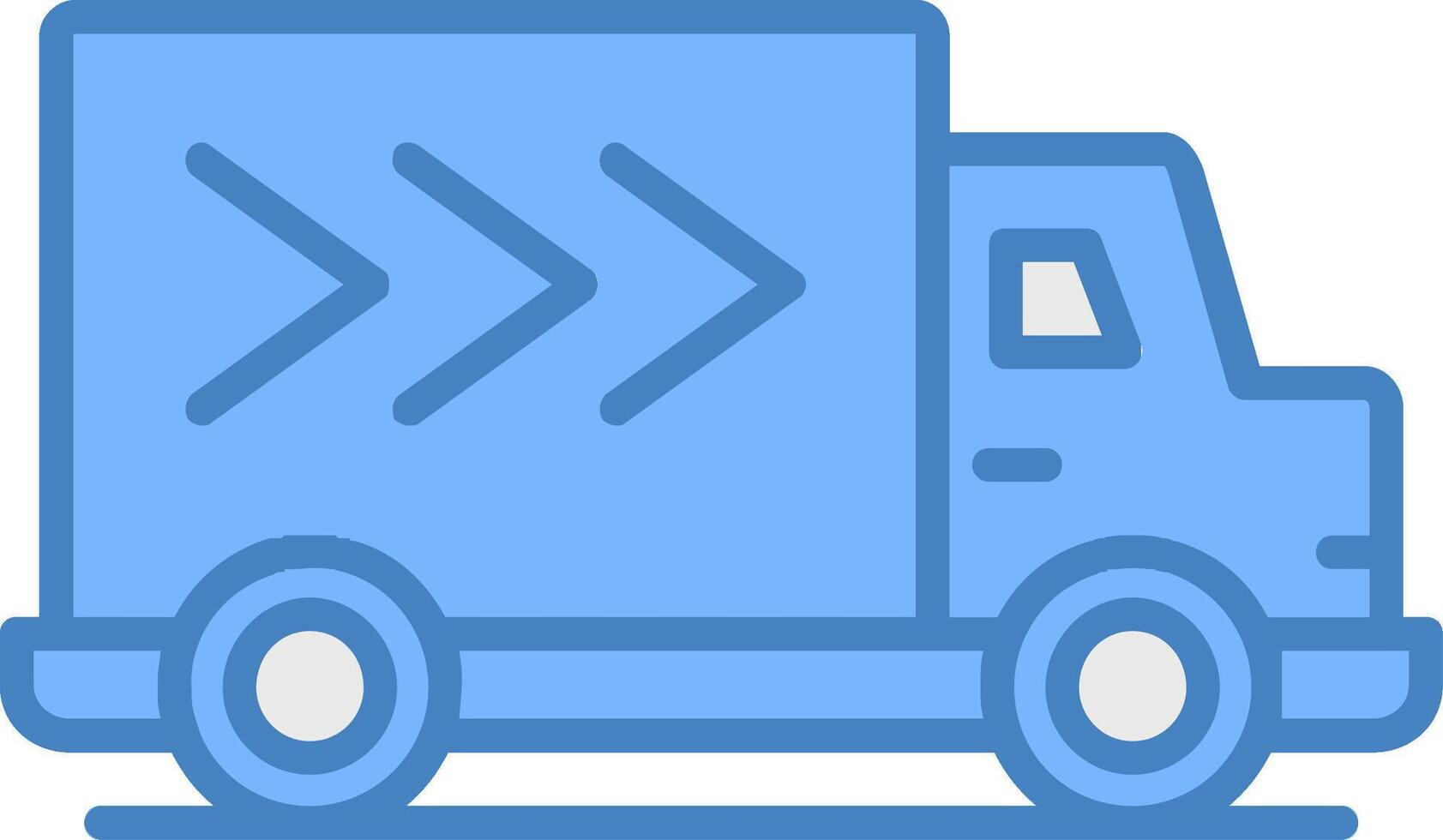 Delivery Truck Line Filled Blue Icon vector