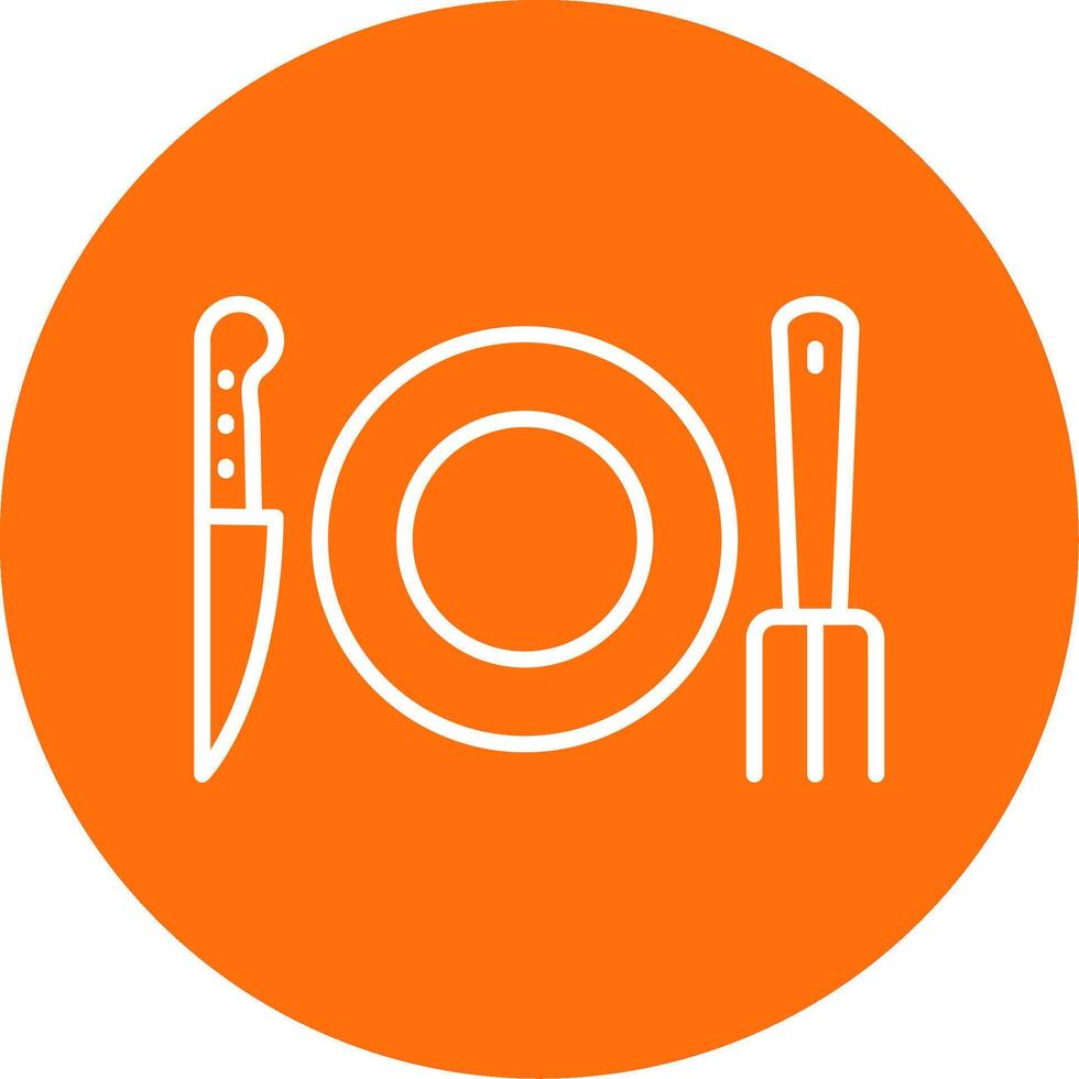 Fork Multi Color Circle Icon vector