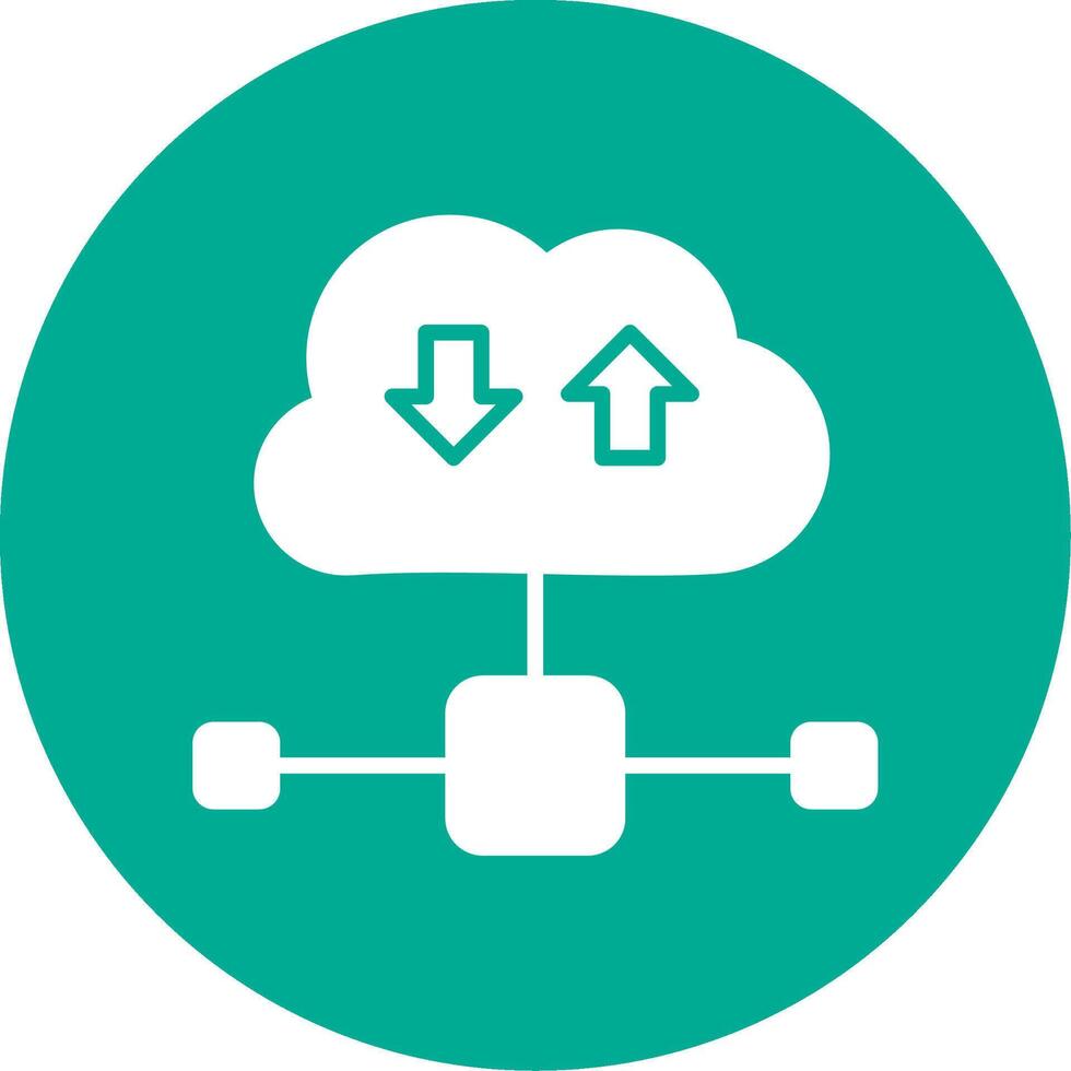 Cloud Multi Color Circle Icon vector