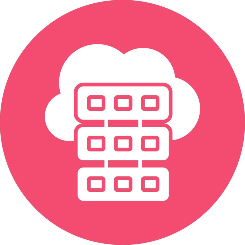 Cloud Computing Multi Color Circle Icon vector