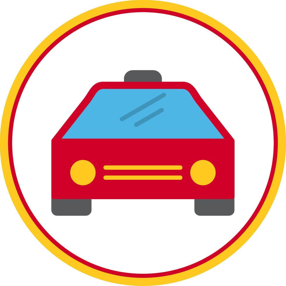 Car Flat Circle Icon vector