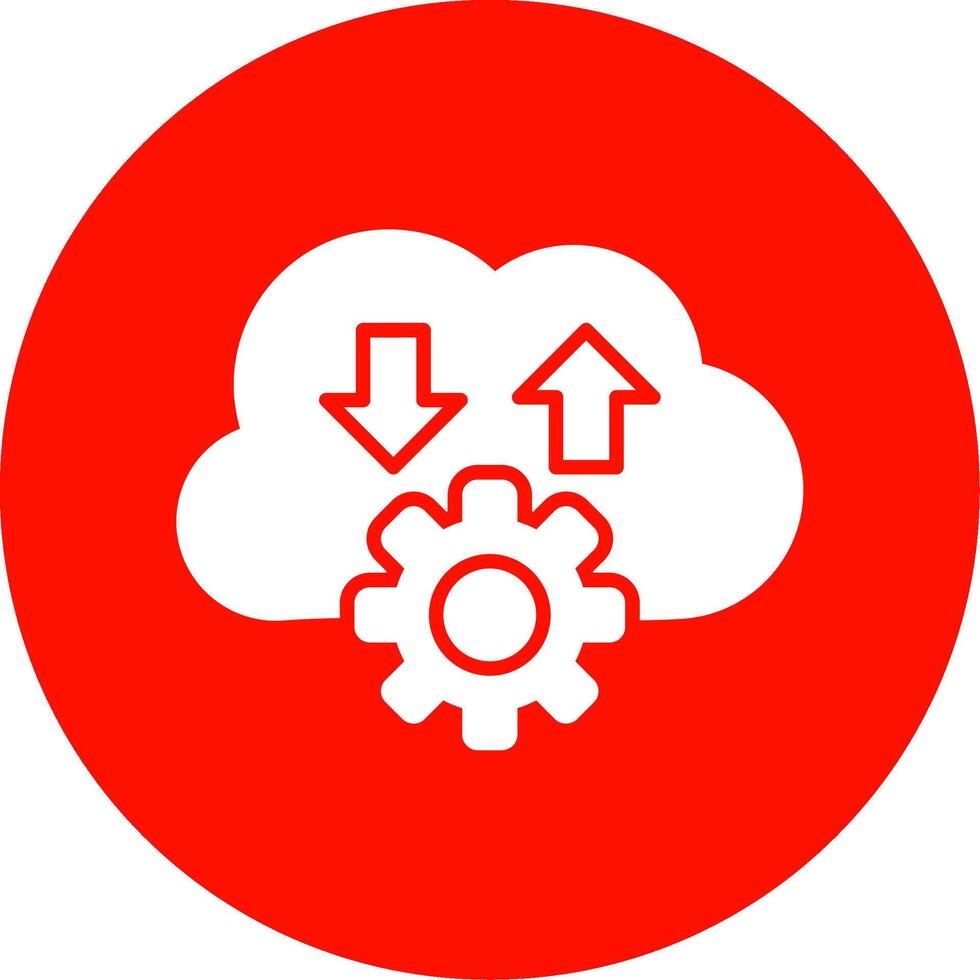 Cloud Multi Color Circle Icon vector