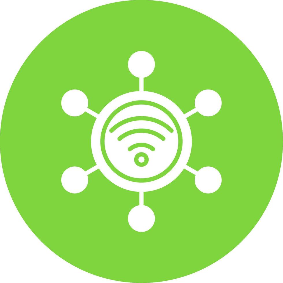 Connection Multi Color Circle Icon vector