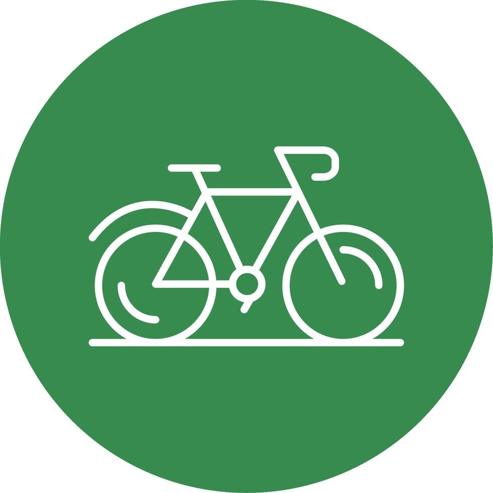 Bicycle Multi Color Circle Icon vector