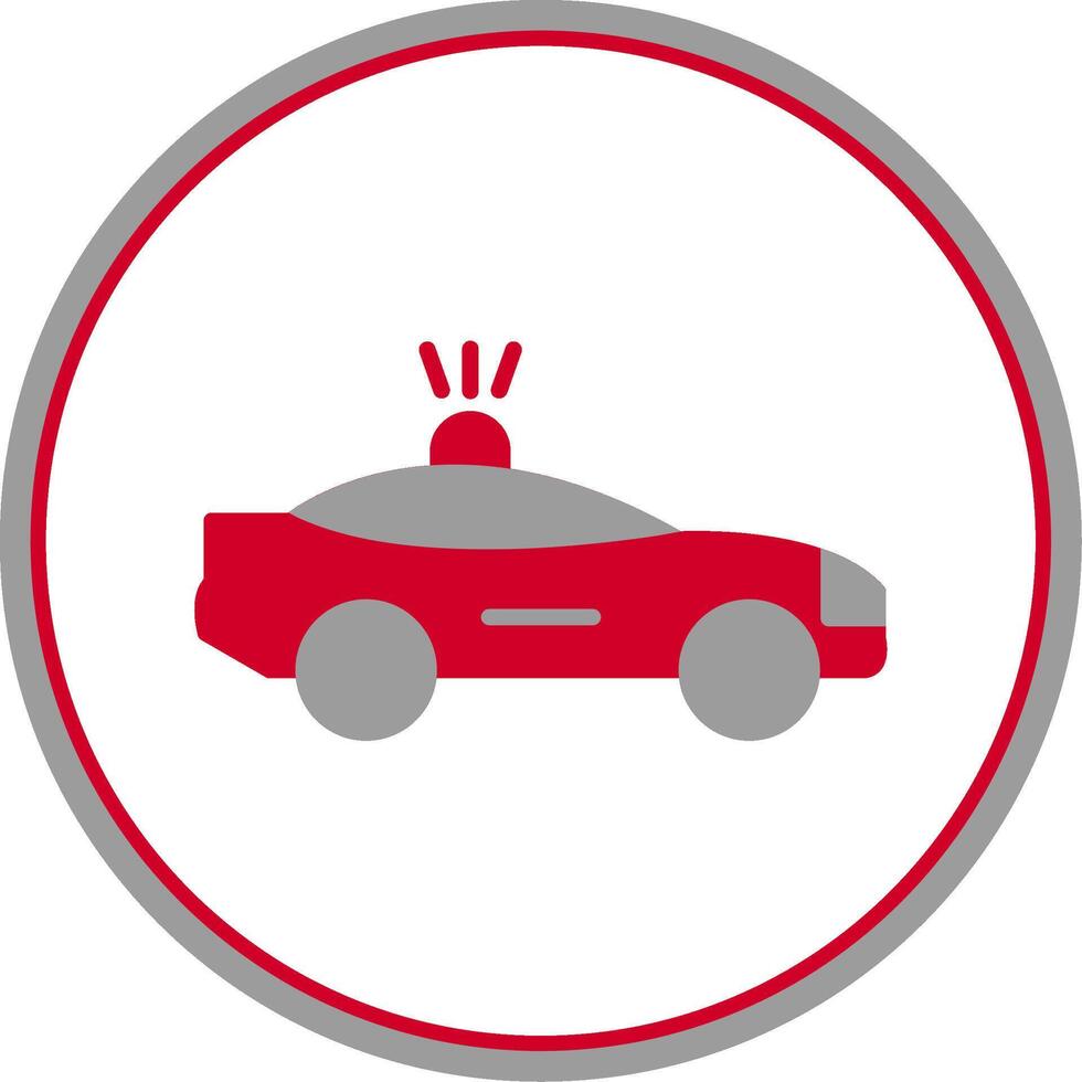 Car Flat Circle Icon vector