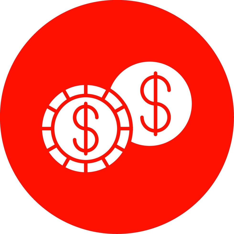 dólar multi color circulo icono vector